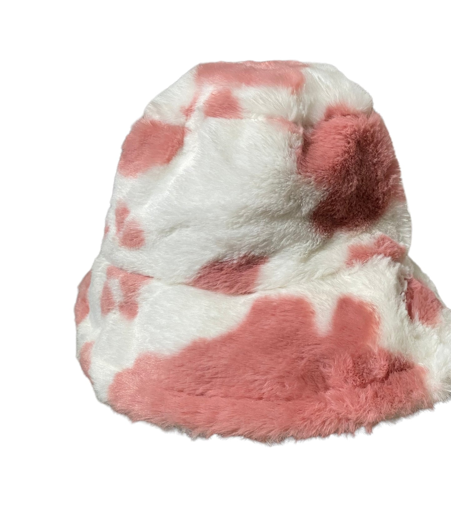 Strawberry cow fluffy bucket hat