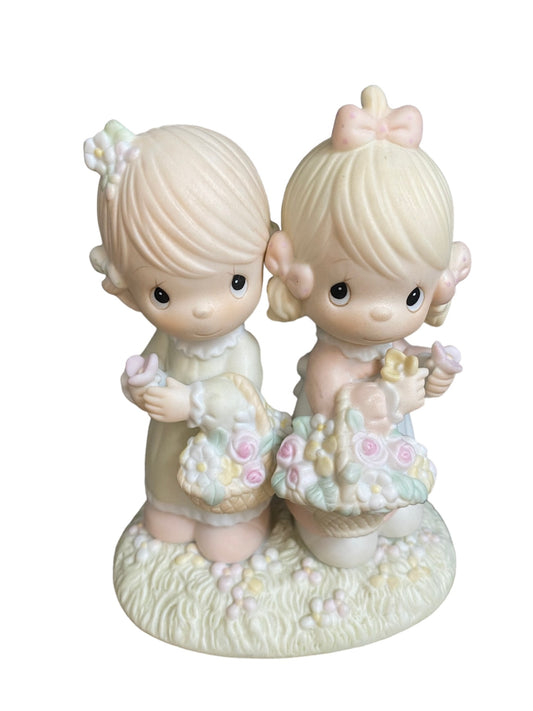 Precious Moments Floral Twins Figure